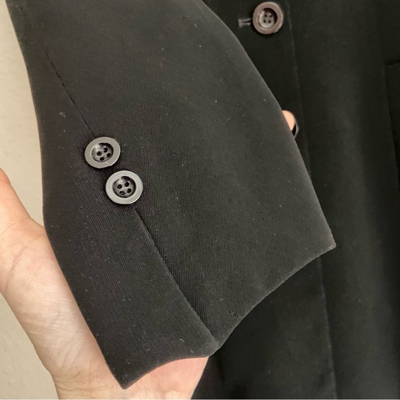 Y2K Vintage Bebe Blazer Jacket Button Up Long Black Size 2 See Description - Picture 6 of 11